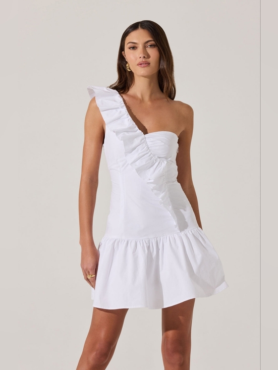Astr Dresses & Skirts - Astr The Label One Shoulder Ruffle Mini Dress Size XL